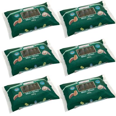 Haeberlein Metzger Mini Elisen-Lebkuchen Elisen Gingerbread 6x 200g