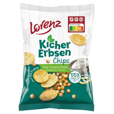 Lorenz Kichererbsen Kartoffel Snack Sauerrahm Zwiebel Geschmack 85g