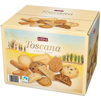 Lambertz Toscana ohne Schokolade 1,8kg 11 Gebäckvarianten Office Box