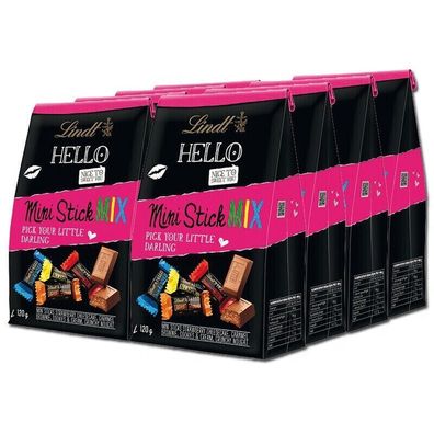 Lindt Hello Mini Stick Mix, Schokolade, 8x 120g