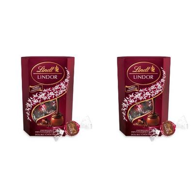 LINDOR Cornet Double Chocolate, 2x 500g