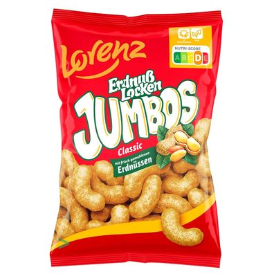 Lorenz Erdnußlocken Jumbos Classic XXL Erdnussflips Mais-Snack 150g Packung