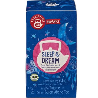 Teekanne Organics Sleep und Dream Bio Kräutertee mit Melisse 34g