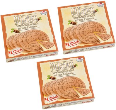 Dr. Quendt 3x150g Oblaten Zarte Waffelblätter mit Schokocreme 12 Stück