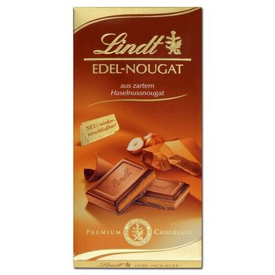 Lindt Edel-Nougat Schokolade 100g Tafel