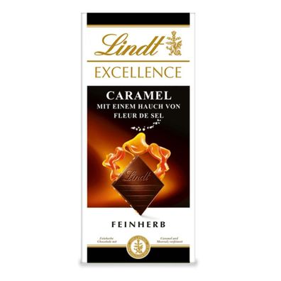 Lindt Excellence Caramel Fleur de Sel feinherbe Schokolade 100g
