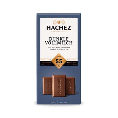 Hachez Schokolade Dunkle Vollmilch 55%, 100g