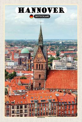 Blechschild 20x30 cm - Hannover Marktkirche Altstadt