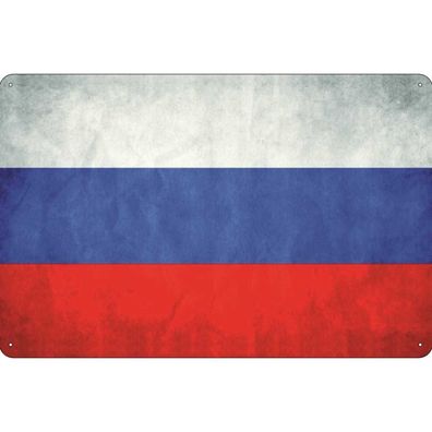 vianmo Blechschild Wandschild 20x30 cm Russland Fahne Flagge
