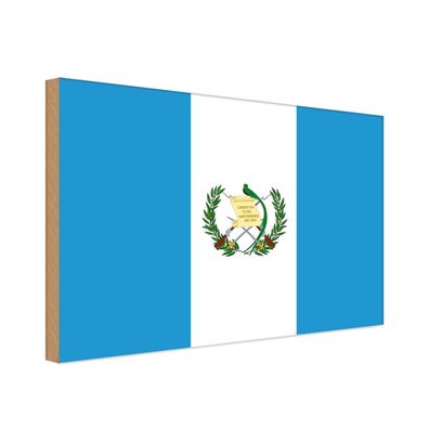 vianmo Holzschild Holzbild 20x30 cm Guatemala Fahne Flagge