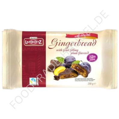 Lambertz Gingerbread MIT Pflaumenmus | 200G Packung | 22% Pflaumenmusfüllung