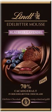 Lindt Edelbitter Mousse Schokolade - Blaubeere Lavendel - 150g