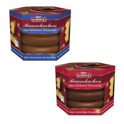 Baumkuchen Zartbitter / Vollmilch Schokolade Lambertz 2 x 300g