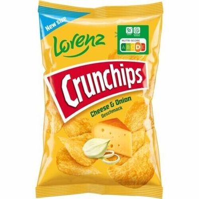 Lorenz Crunchips Cheese & Onion - Chips Käse & Zwiebeln - 150 Gramm