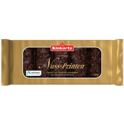 Kinkartz Aachener Nuss-Printen umhüllt 29% Zartbitterschokolade 1 x 100g