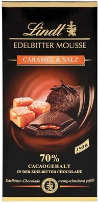 Lindt Edelbitter Mousse Karamell Schokolade - Caramel Salz - 150g