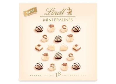 Lindt Mini Pralinen weiß | 90g Schachtel | weiße Schokolade