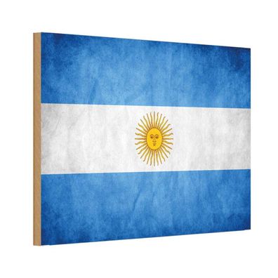 vianmo Holzschild Holzbild 20x30 cm Argentinien Fahne Flagge