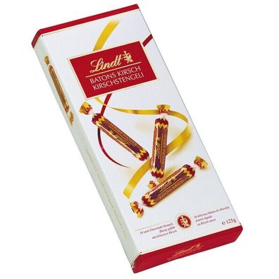 61,20€/1kg) Lindt Kirsch-Stengeli, Schokoladen-Sticks, 125g Packung