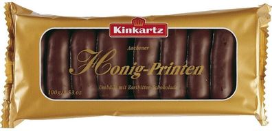 Kinkartz Aachener Honig-Printen umhüllt 28% Zartbitterschokolade 1x 100g