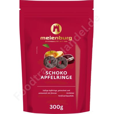 Meienburg SCHOKO Apfelringe Zartbitter Schokolade 300g
