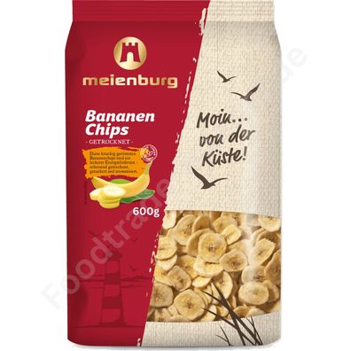 Meienburg Bananen-chips, Geröstet Leckere Bananen-Chips 600g