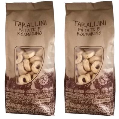 Taralli Tarallini patate e rosmarino / Tarallini-Kartoffeln und Rosmarin 2x 500g
