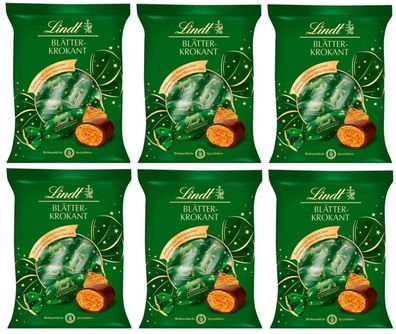 Lindt Blätterkrokant Zapfen | Milchschokolade mit Blätterkrokant | 6x 90g Tüte