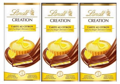 Lindt Creation Tarte au Citron Vollmilch Schokolade 3 x 150 gr.