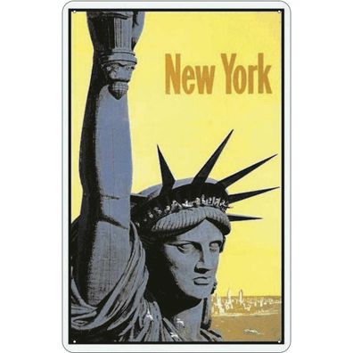 Blechschild 20x30 cm - New York Statue of Liberty