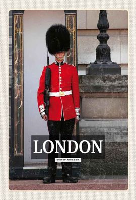Blechschild 20x30 cm - London Wachmann Buckingham Palace