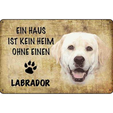 vianmo Blechschild 20x30 cm gewölbt Tier Labrador Hund ohne kein Heim