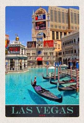 Blechschild 20x30 cm - Las Vegas Bootstour USA Casino Amerika
