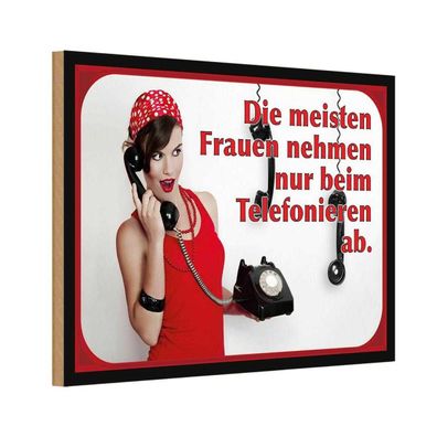 vianmo Holzschild 20x30 cm Dekoration Frauen nehmen ab Telefon