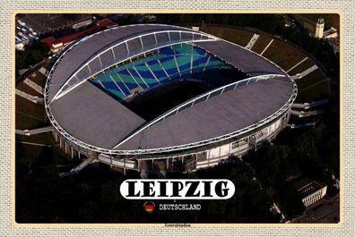 Holzschild 20x30 cm - Leipzig Blick Zentralstadion