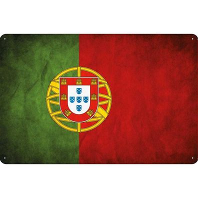 vianmo Blechschild Wandschild 18x12 cm Portugal Fahne Flagge