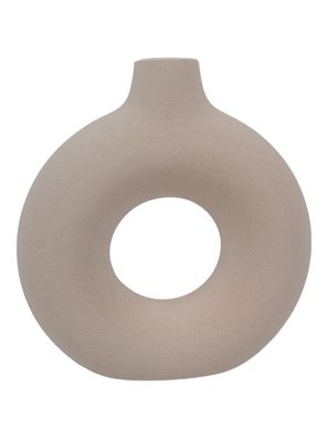 H&M Keramikvase Vase Beige Ringförmig Höhe 21cm Durchm. 20cm