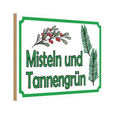 vianmo Holzschild 18x12 cm Dekoration Misteln Tannengrün Verkauf