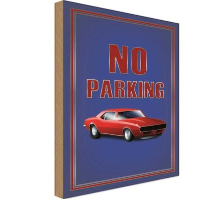 vianmo Holzschild 18x12 cm Parkplatzschild Auto No Parking