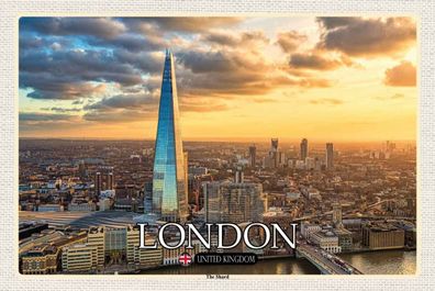 Holzschild 20x30 cm - The Shard London England UK