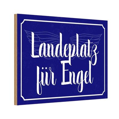 vianmo Holzschild 18x12 cm Geschenk Landeplatz für Engel Geschenk