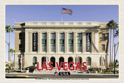 Blechschild 20x30 cm - Las Vegas USA The MOB Museum