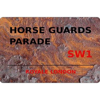 Blechschild 20x30 cm - Royale Horse Guards Parade SW1