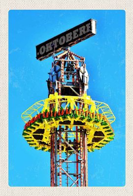 Holzschild 20x30 cm - Oktoberfest München Kirmes Feier