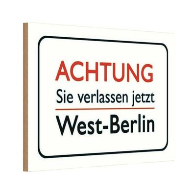vianmo Holzschild 20x30 cm Warnung Achtung Sie verlassen Berlin