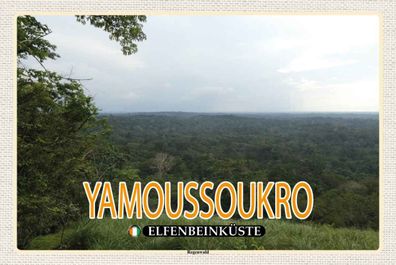 Holzschild 20x30 cm - Yamoussoukro Elfenbeinküste Regenwald