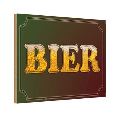 vianmo Holzschild 18x12 cm Essen Trinken Bier Alkohol Metall Wanddeko