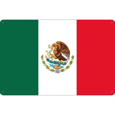 vianmo Blechschild Wandschild 20x30 cm Mexiko Fahne Flagge