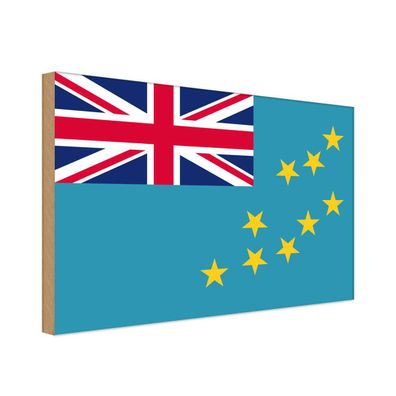 vianmo Holzschild Holzbild 20x30 cm Tuvalu Fahne Flagge