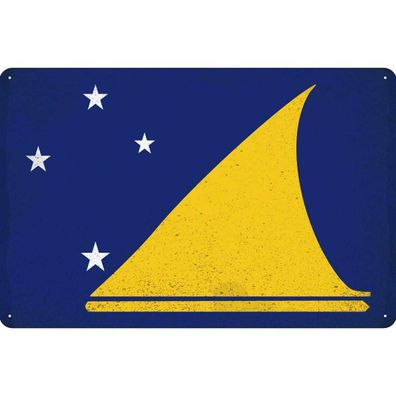 vianmo Blechschild Wandschild 20x30 cm Tokelau Fahne Flagge